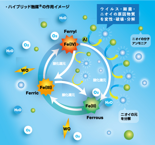 ラーフエイドのハイブリッド触媒のイメージ